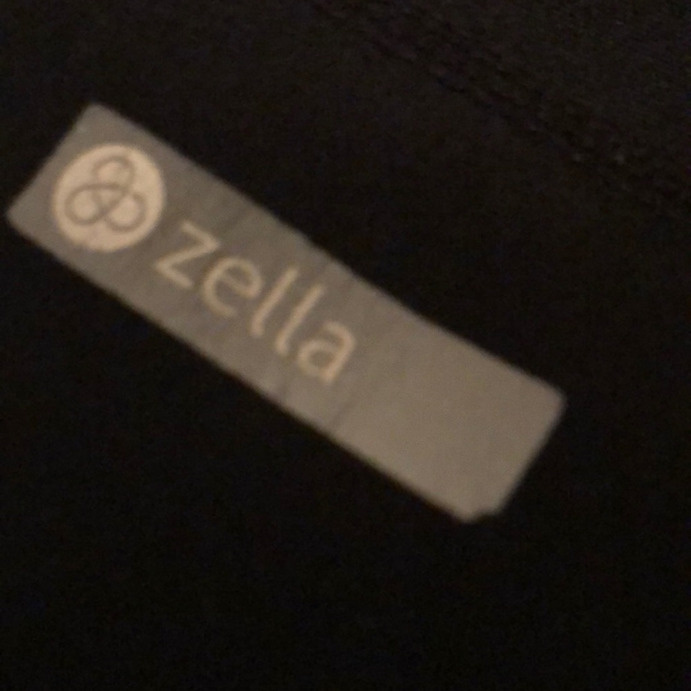 Zella High Waisted Solid Black Crop Leggings Sizem - image 5